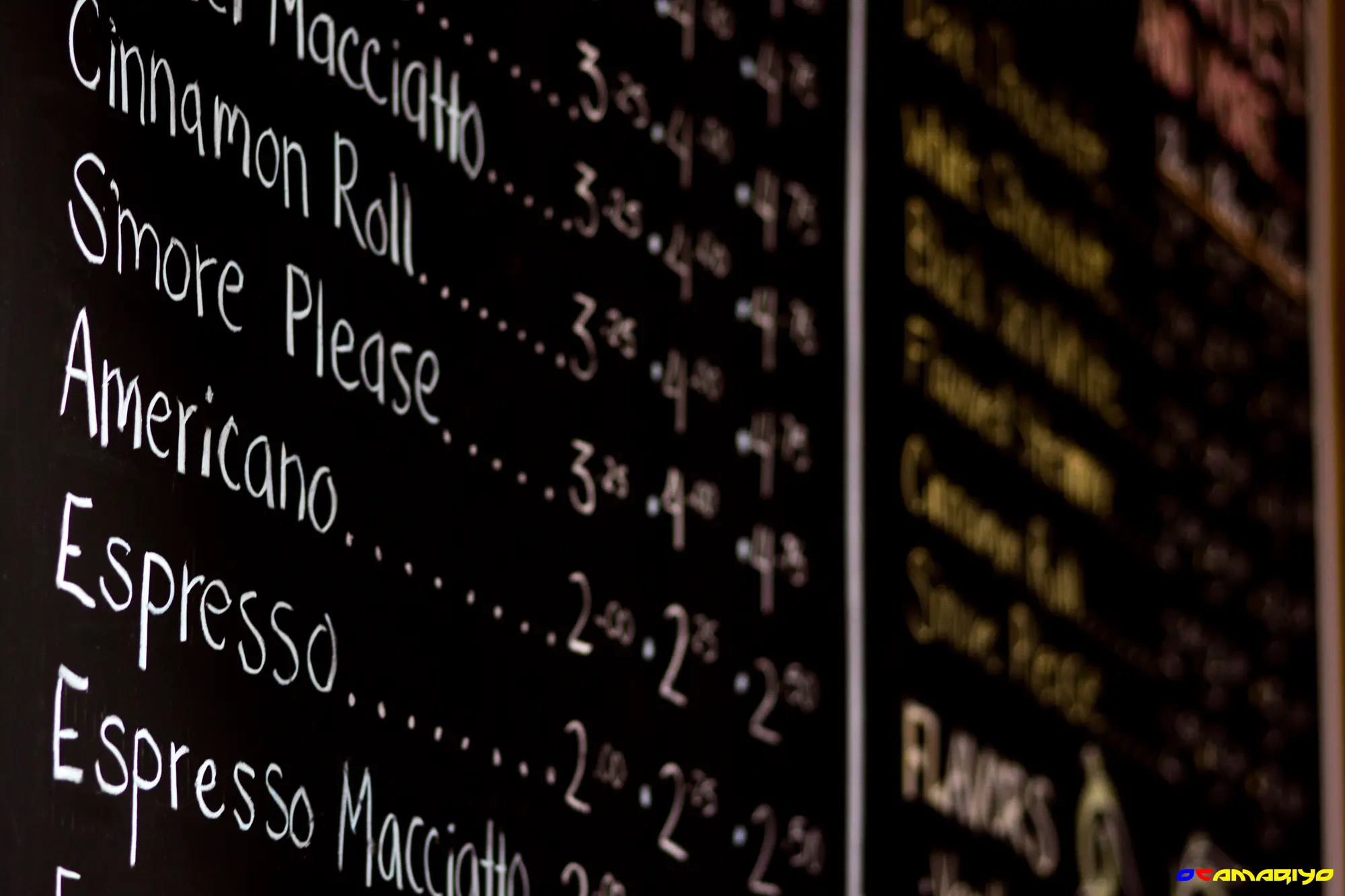 Coffee Calk Board Menu